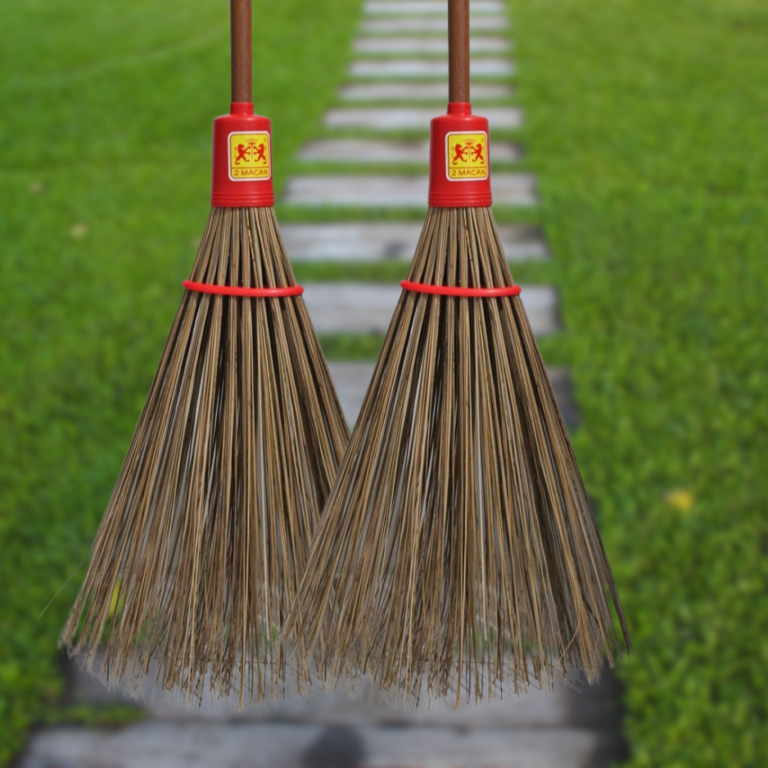 Coconut leafstick broom made from natural coconut leaf sticks