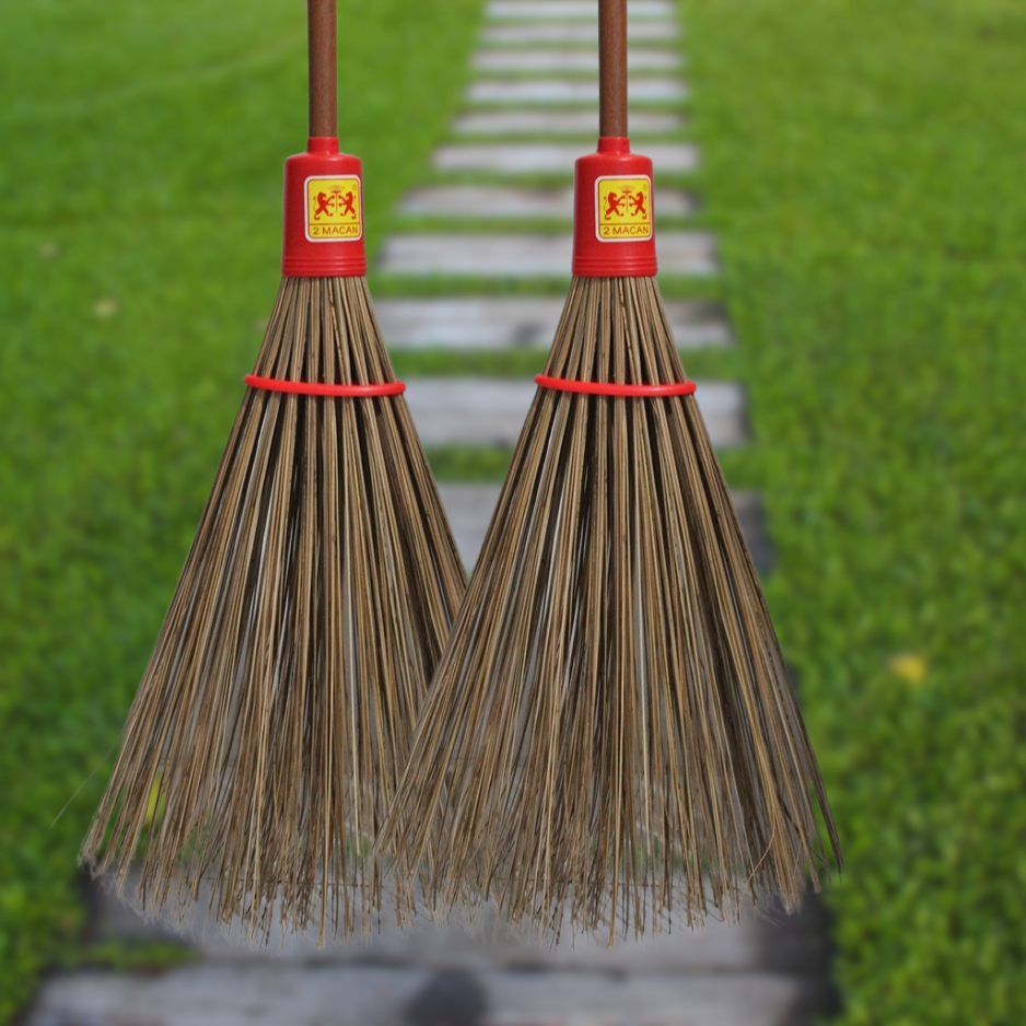 Coconut leafstick broom made from natural coconut leaf sticks