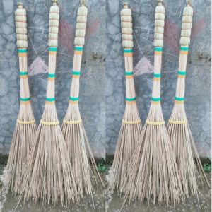 Palm leafstick broom made from natural palm leaf sticks