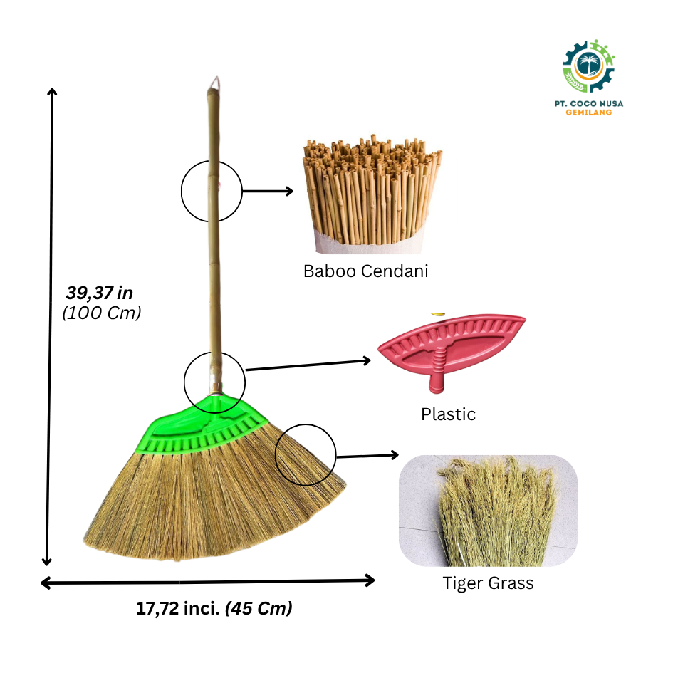 Grass broom manufacturers in Indonesia supplying eco-friendly grass brooms worldwide
