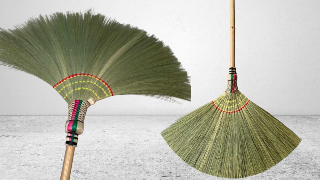 Handmade grass broom export by skilled workers