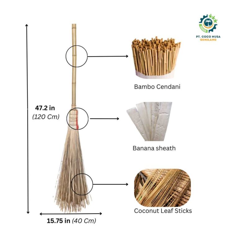 GARDEN BROOM WITH LONG HANDEL