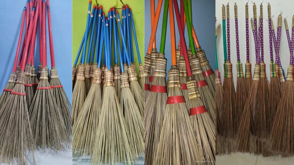 Coconut leaf stick supplier providing dried coconut leaf sticks for broom production
