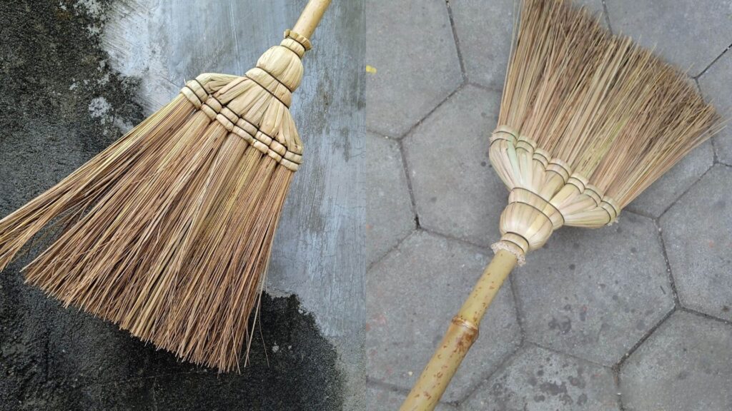 Coconut leaves broom suitable for garden and outdoor area cleaning