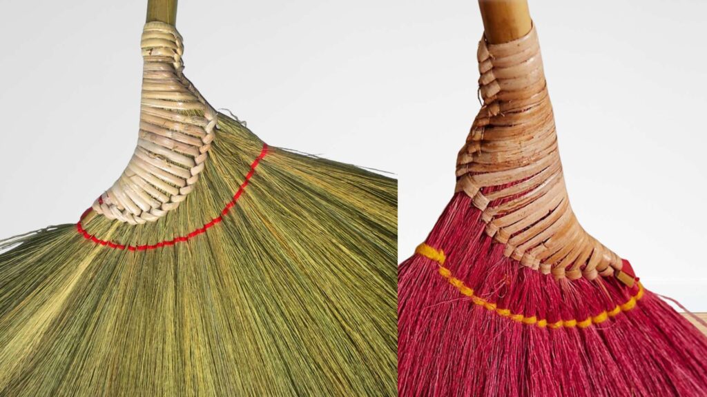 Broom grass broom quality inspection before packaging