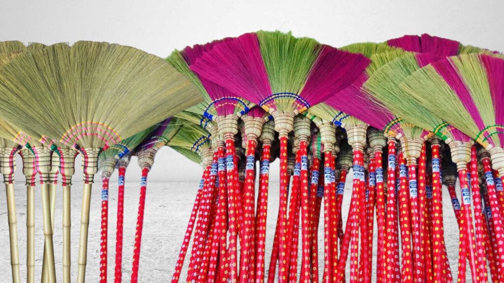 Eco friendly grass broom export for home and garden use