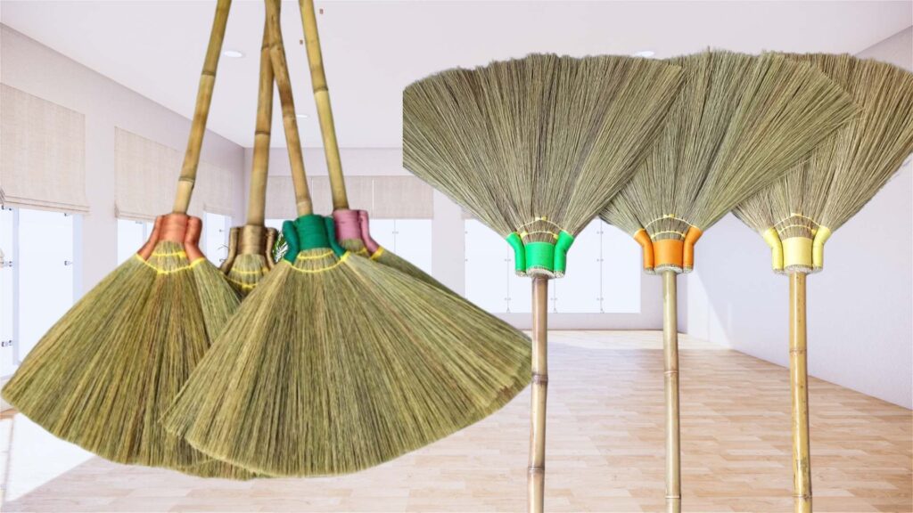 Grass broom builders producing eco friendly brooms