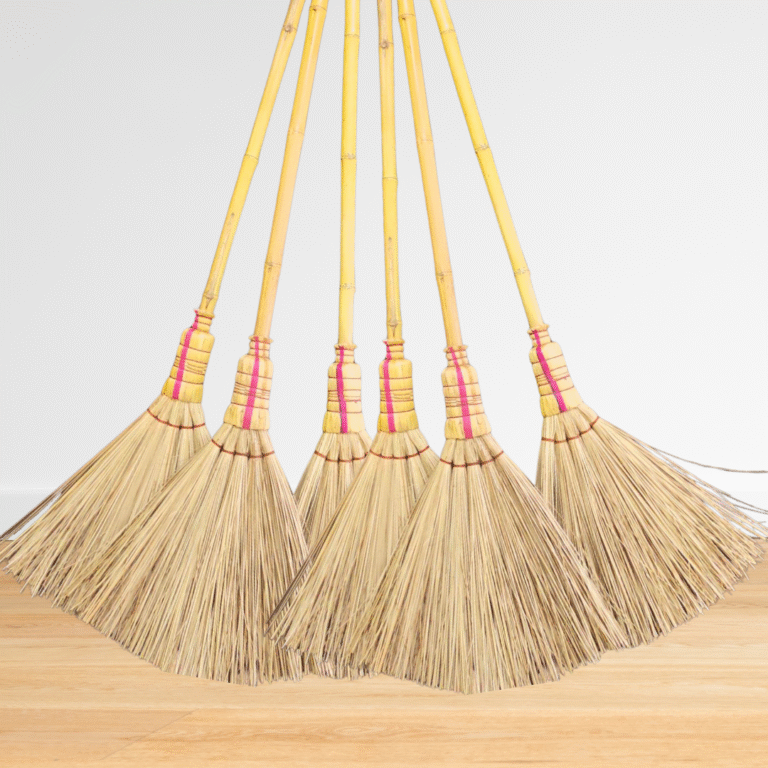 Palm broom leaf stick made from natural palm leaves for broom manufacturing