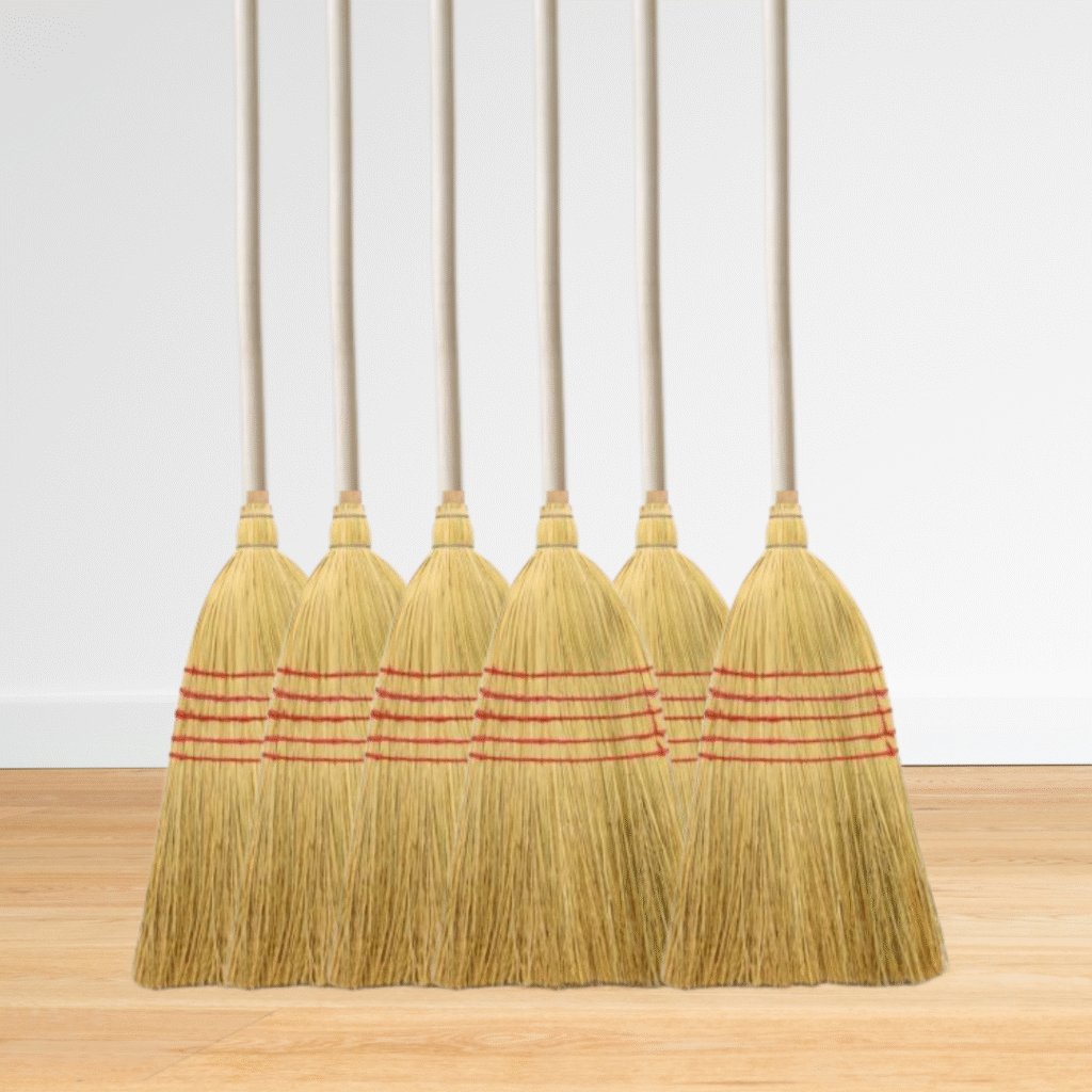 Straw broom supplier providing natural straw brooms for household and outdoor cleaning