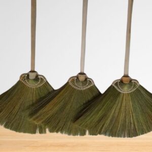 Asian broom grass used as natural material for traditional broom manufacturing