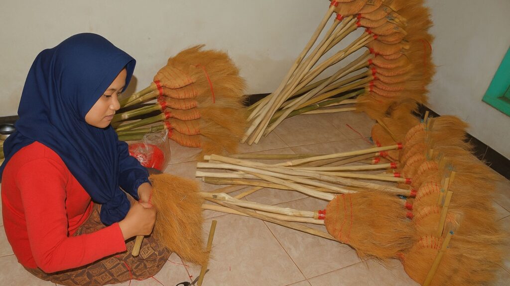 Coir broom supplier offering durable coir brooms for outdoor use