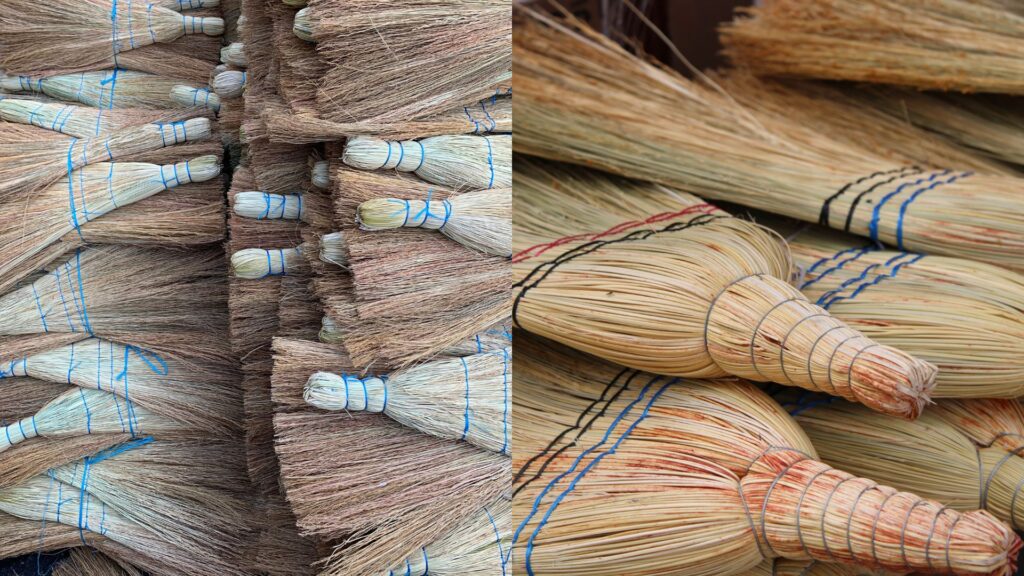 Straw broom supplier delivering straw brooms in bulk quantities