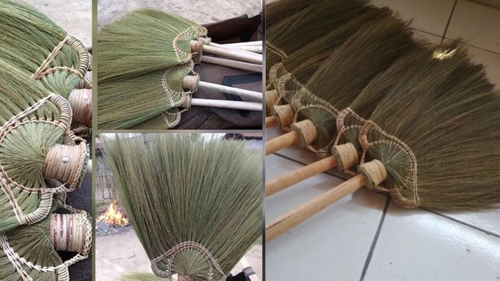 職人が手作業で作った手作りほうき