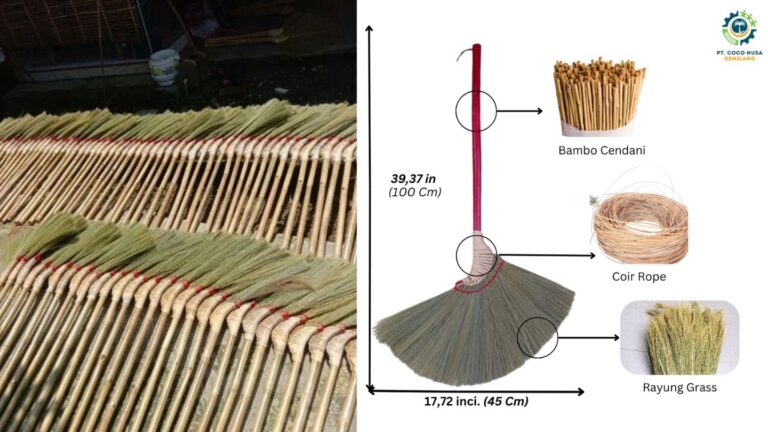 Natural na walis tambo na gawa sa mataas na kalidad na damo