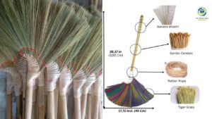 Natural fiber broom manufacturing