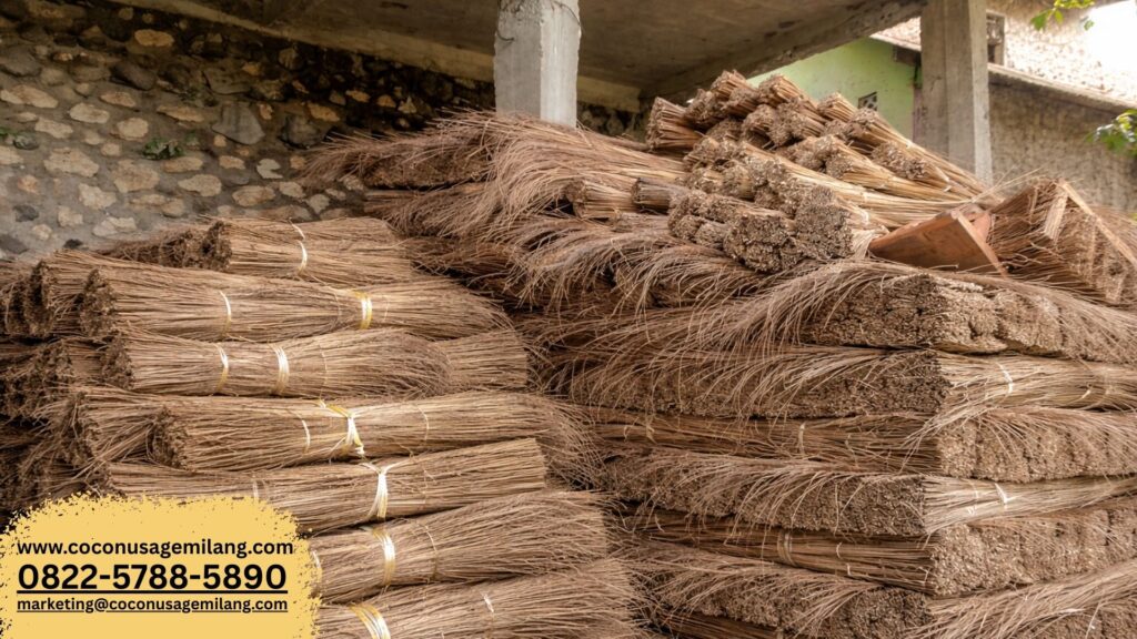 sapu taman daun kering