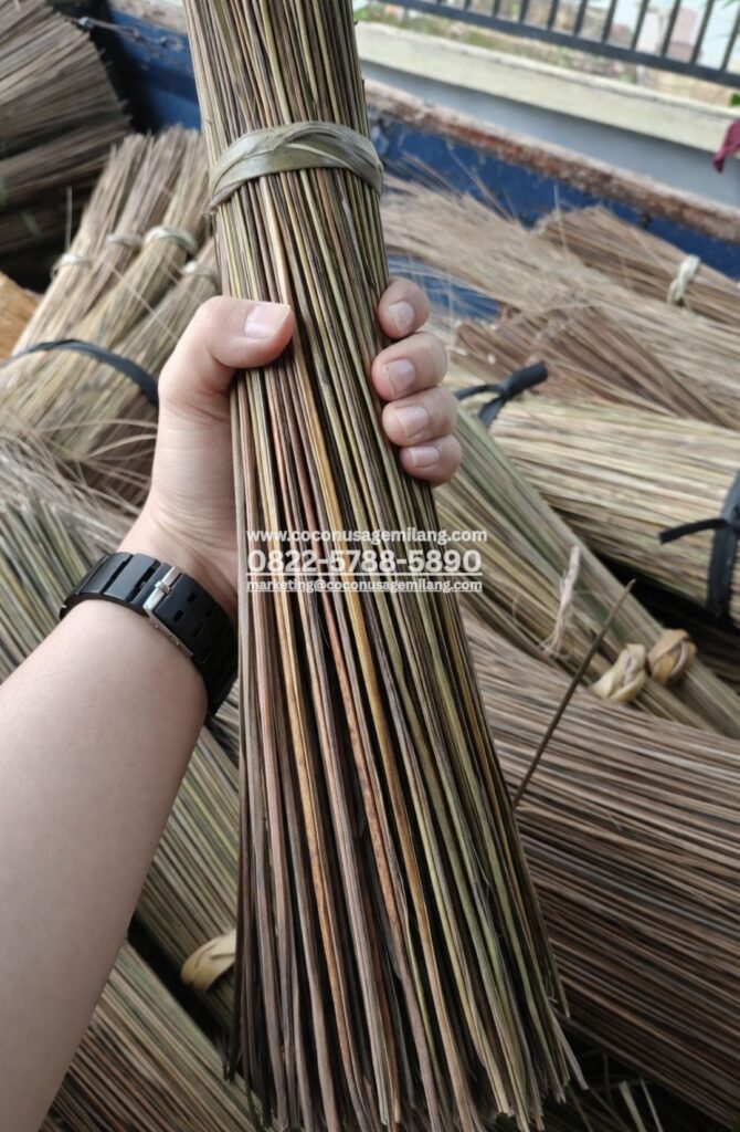 Traditional Stick Broom for Yard Sweeping