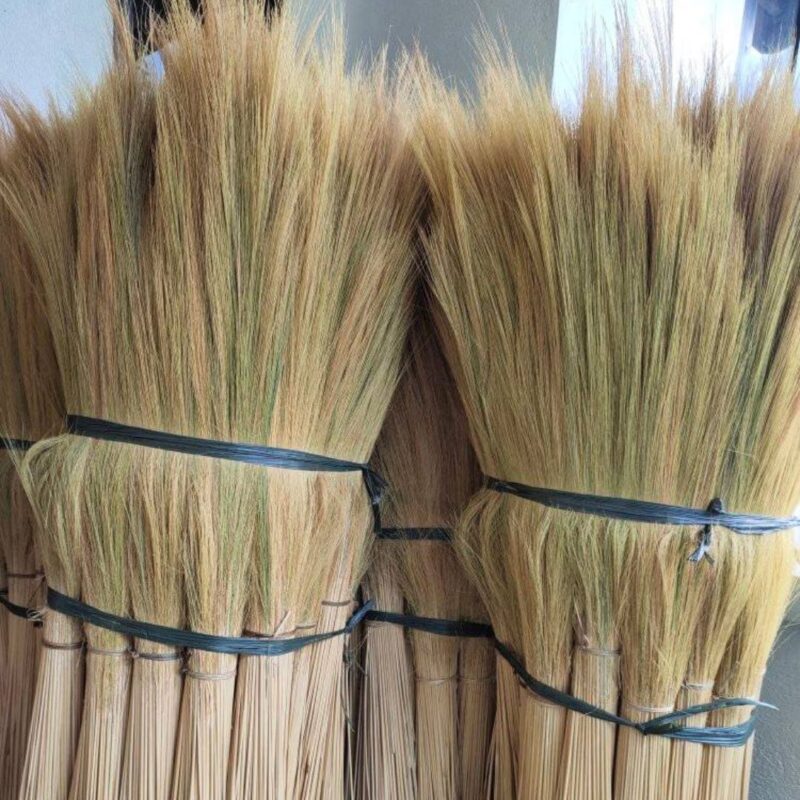Organic grass broom
