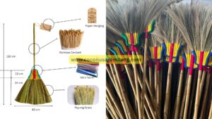 Natural eco broom